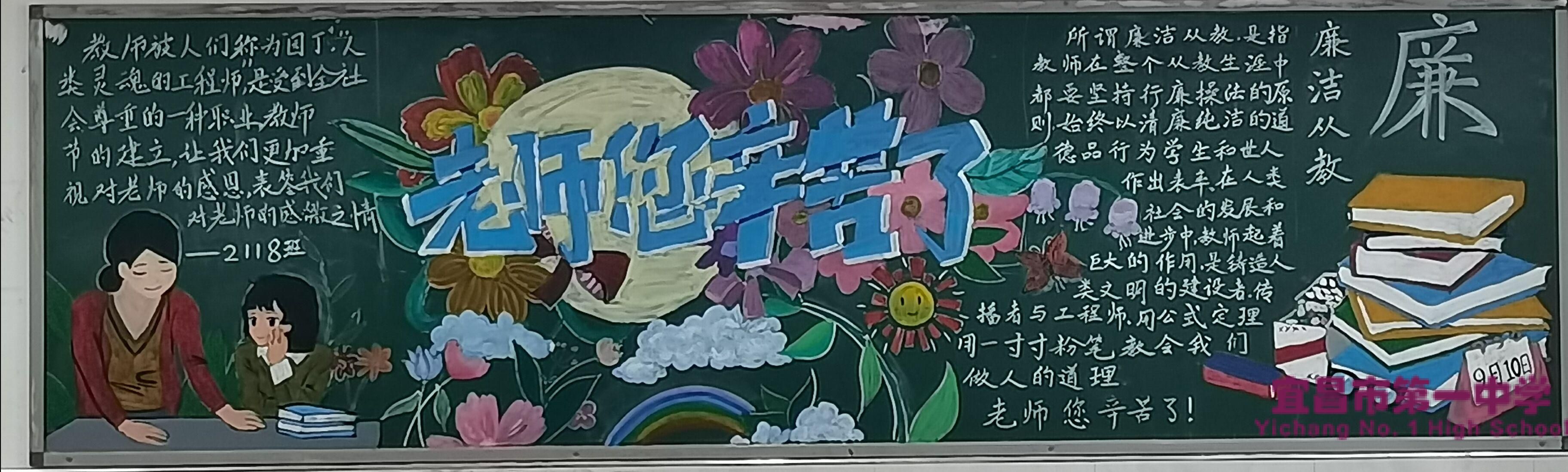 我校开展“廉洁 感恩”和“文明典范城市，你我共建！”主题板报