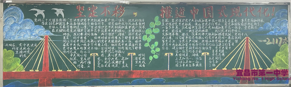 我校开展以“坚定不移推进中国式现代化”为主题的黑板报评比活动